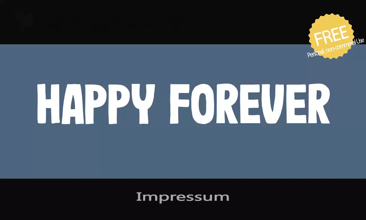 Font Sample of Impressum