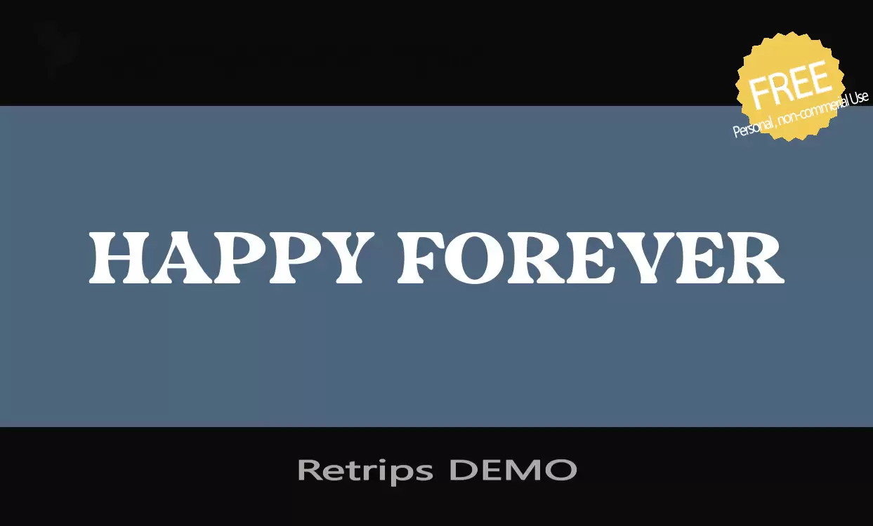 「Retrips-DEMO」字体效果图