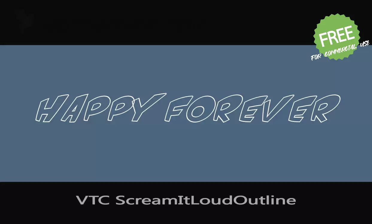 「VTC-ScreamItLoudOutline」字体效果图