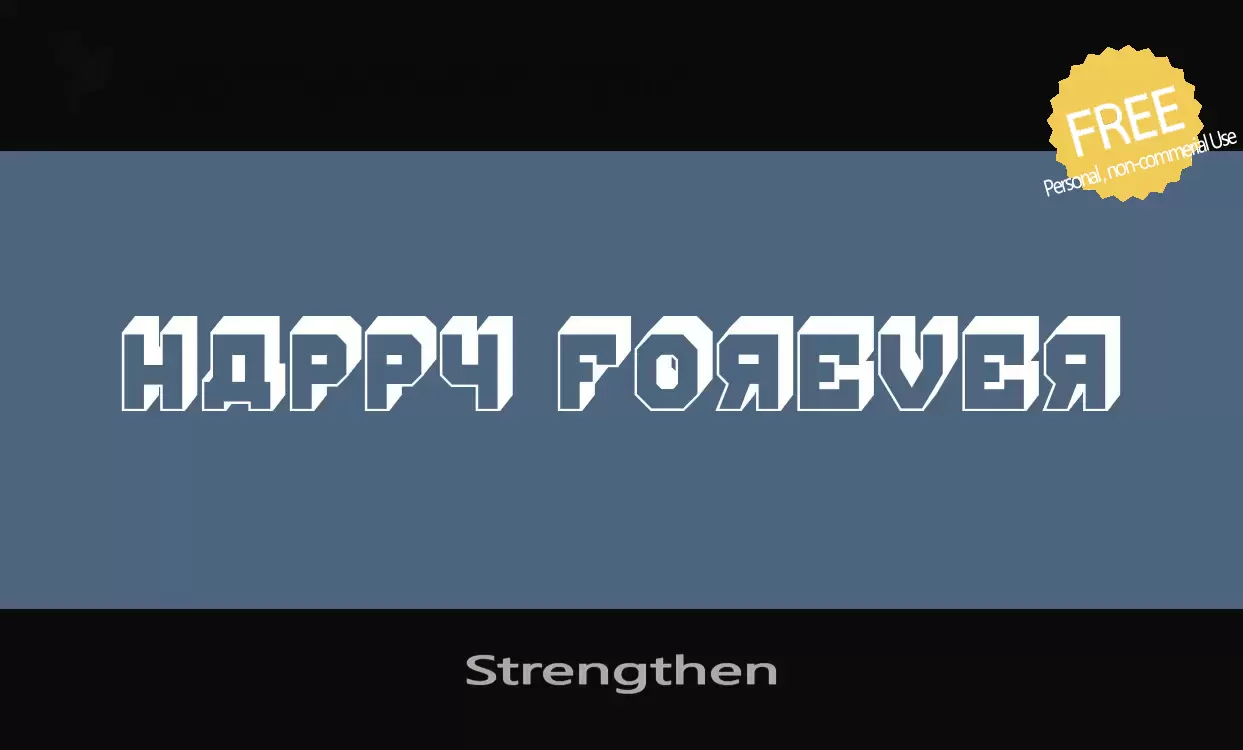 「Strengthen」字体效果图