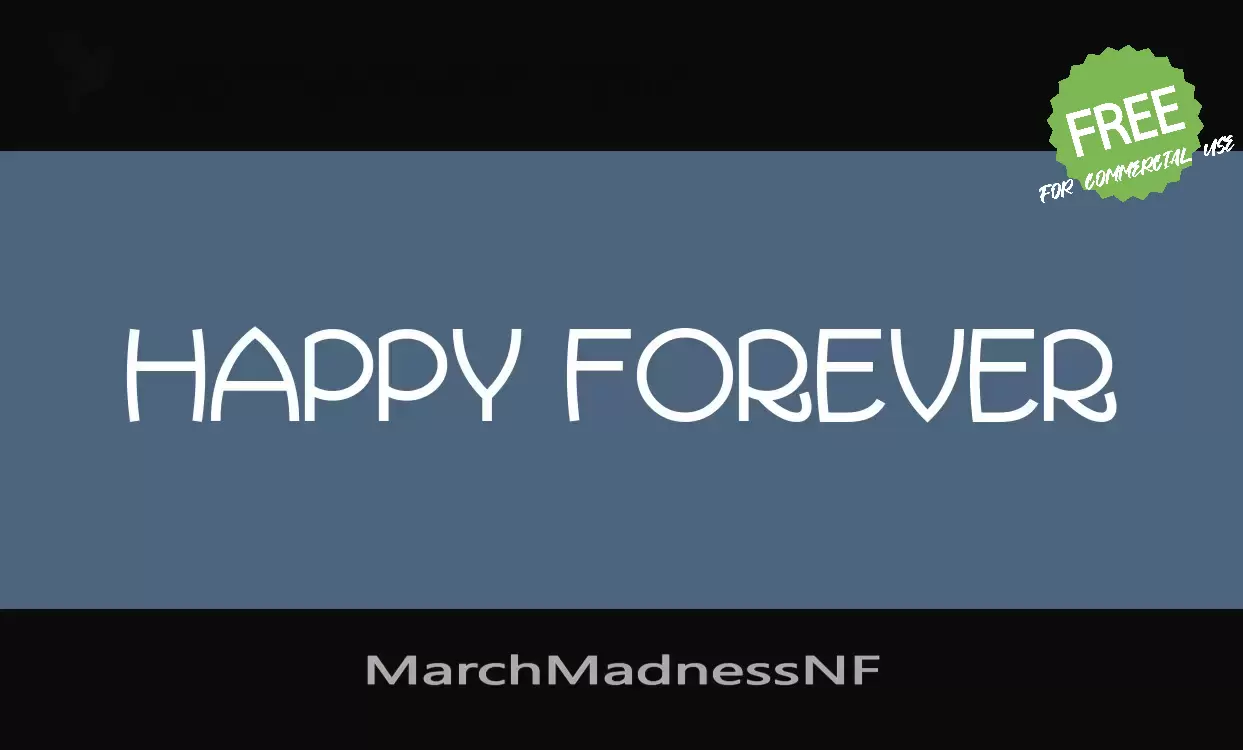 「MarchMadnessNF」字体效果图