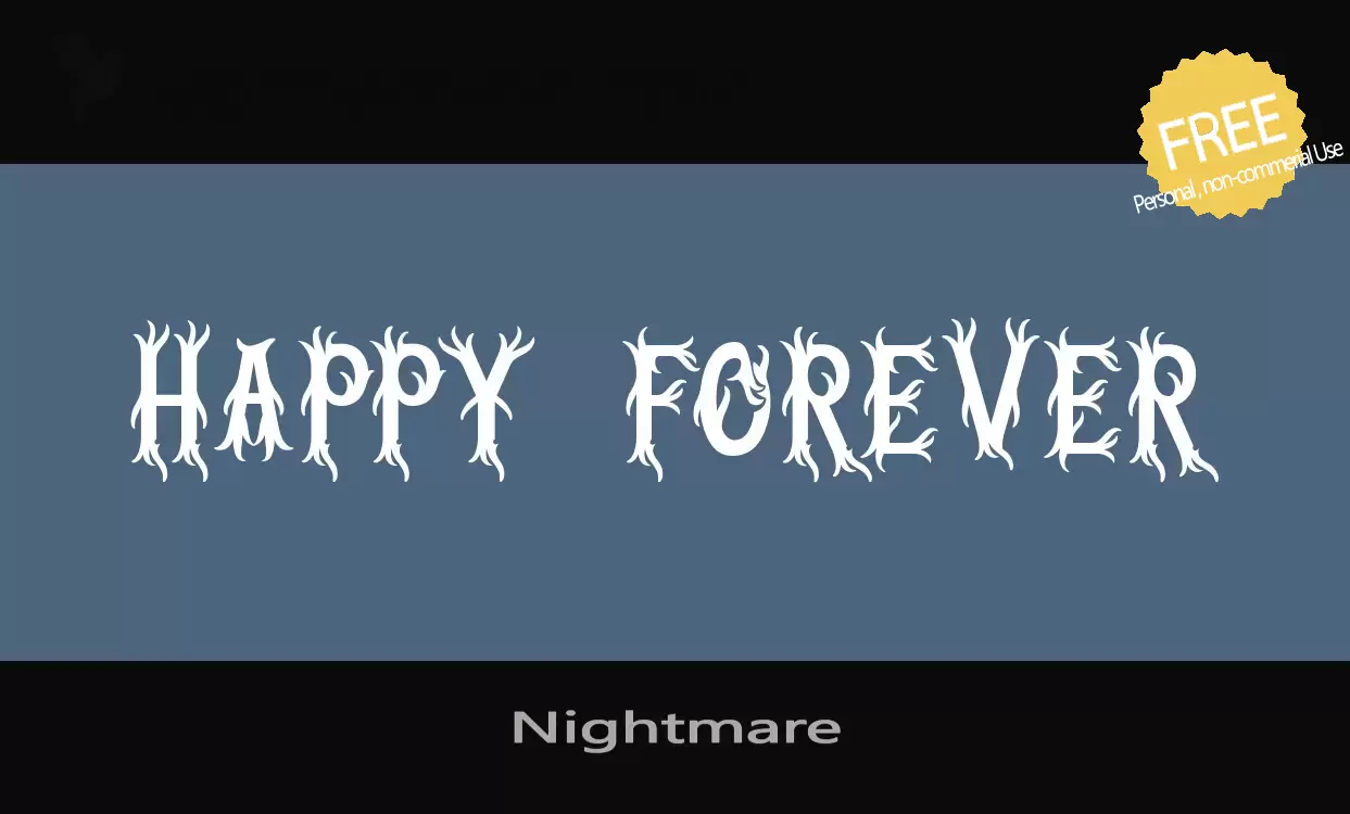 Font Sample of Nightmare