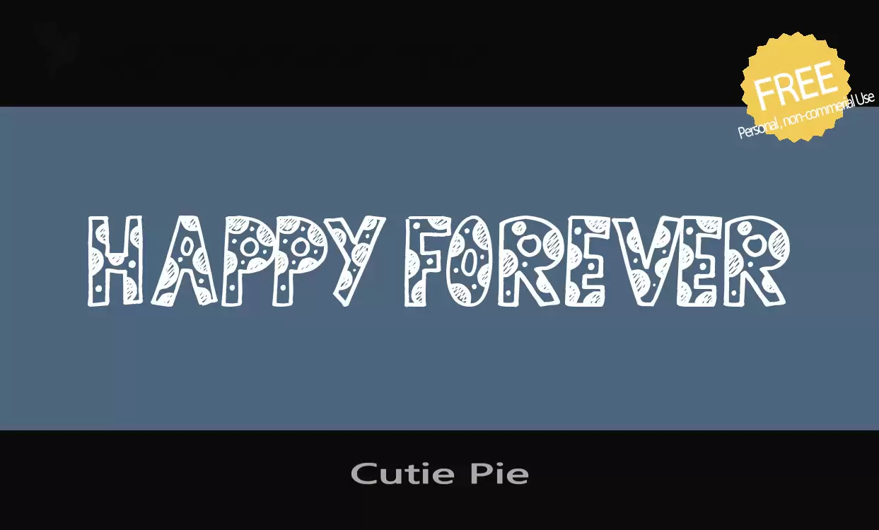 Font Sample of Cutie-Pie