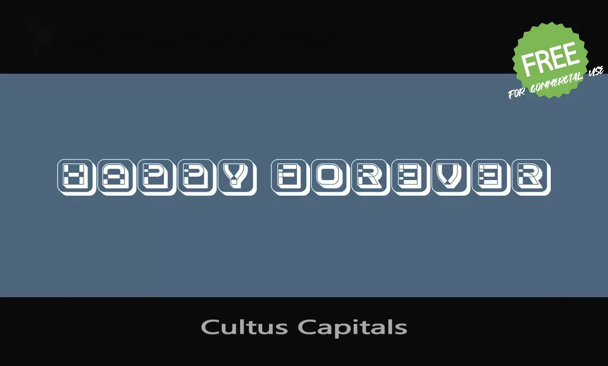 「Cultus-Capitals」字体效果图