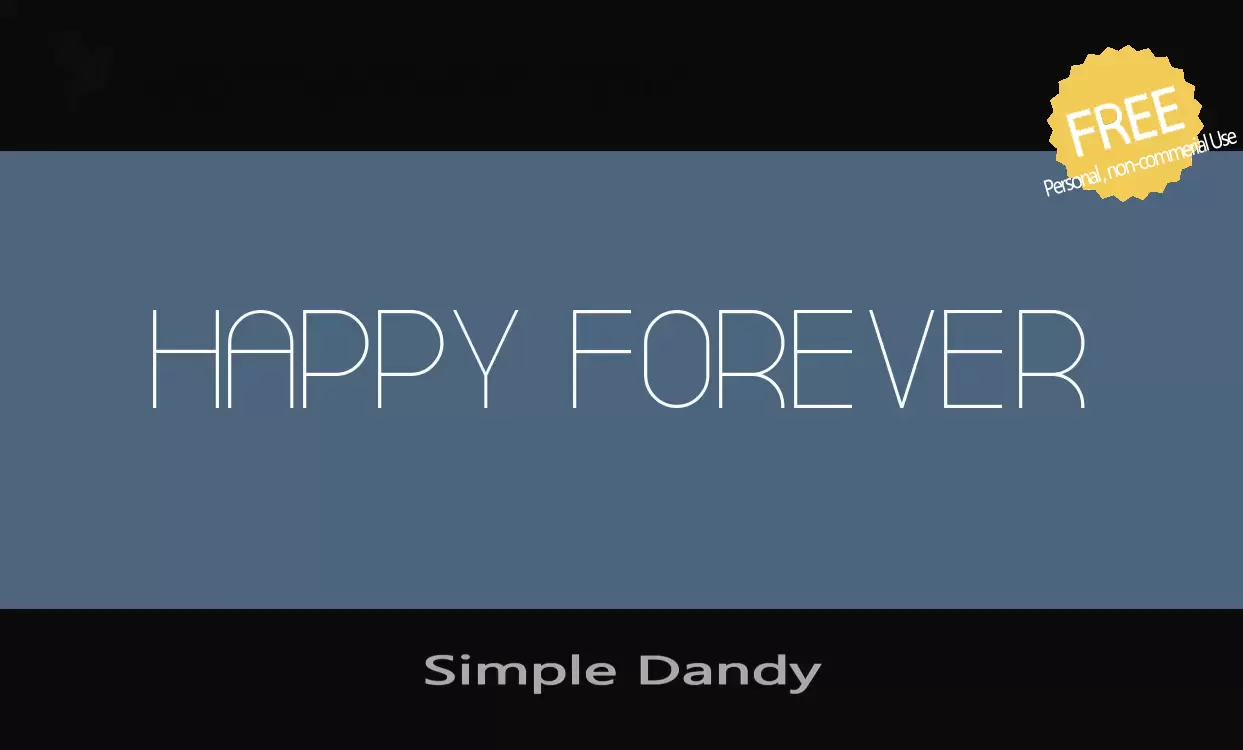 「Simple-Dandy」字体效果图