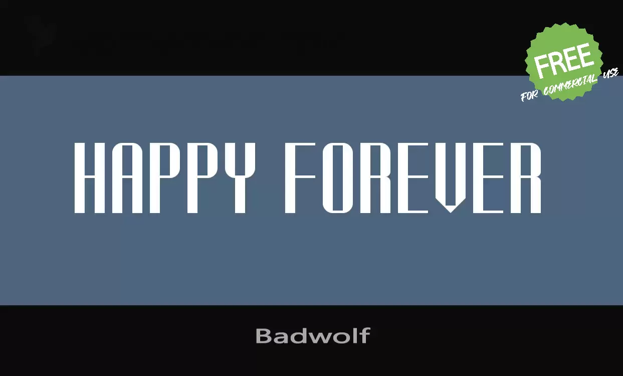 「Badwolf」字体效果图