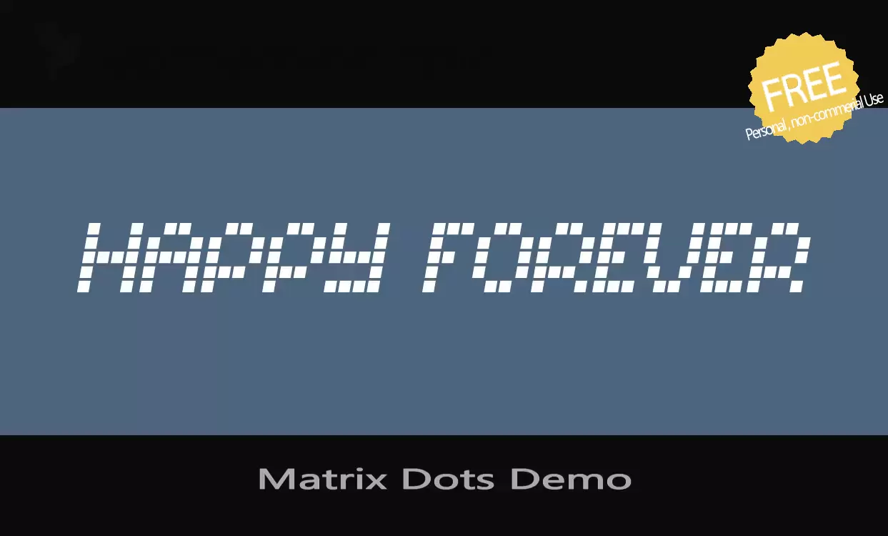 「Matrix-Dots-Demo」字体效果图