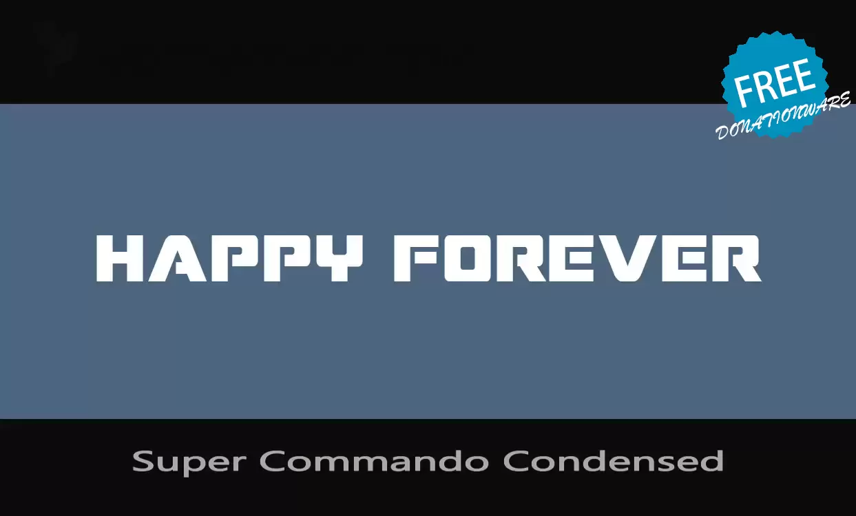 「Super-Commando-Condensed」字体效果图