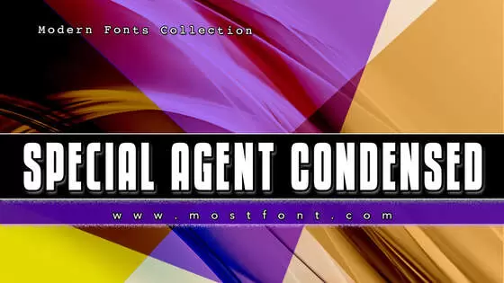 Typographic Design of Special-Agent-Condensed