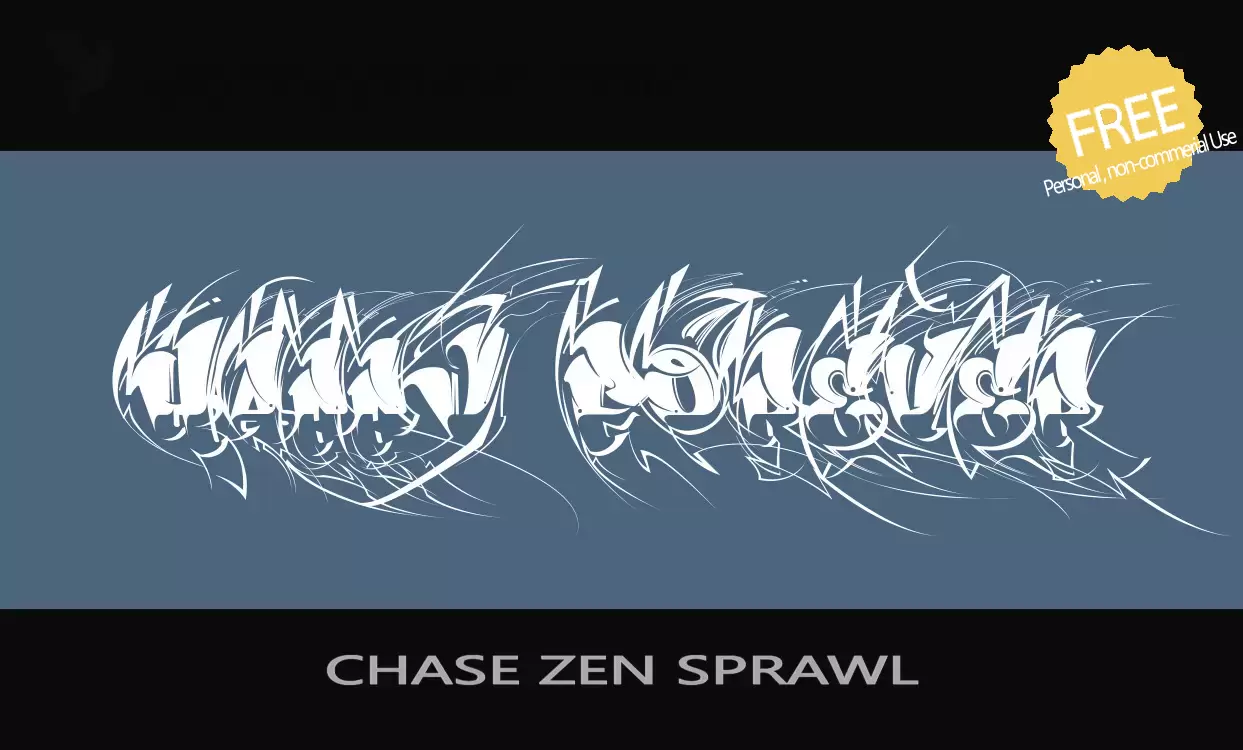 「CHASE-ZEN-SPRAWL」字体效果图