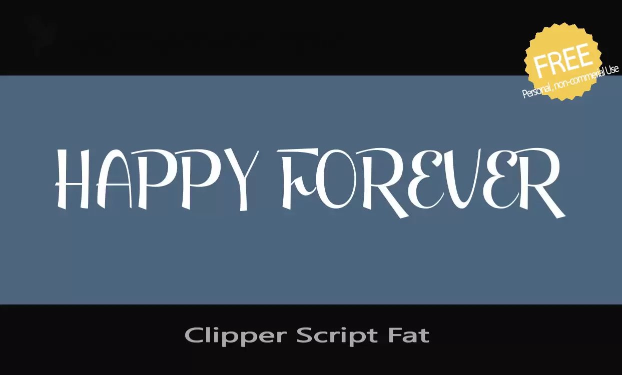 「Clipper-Script-Fat-」字体效果图