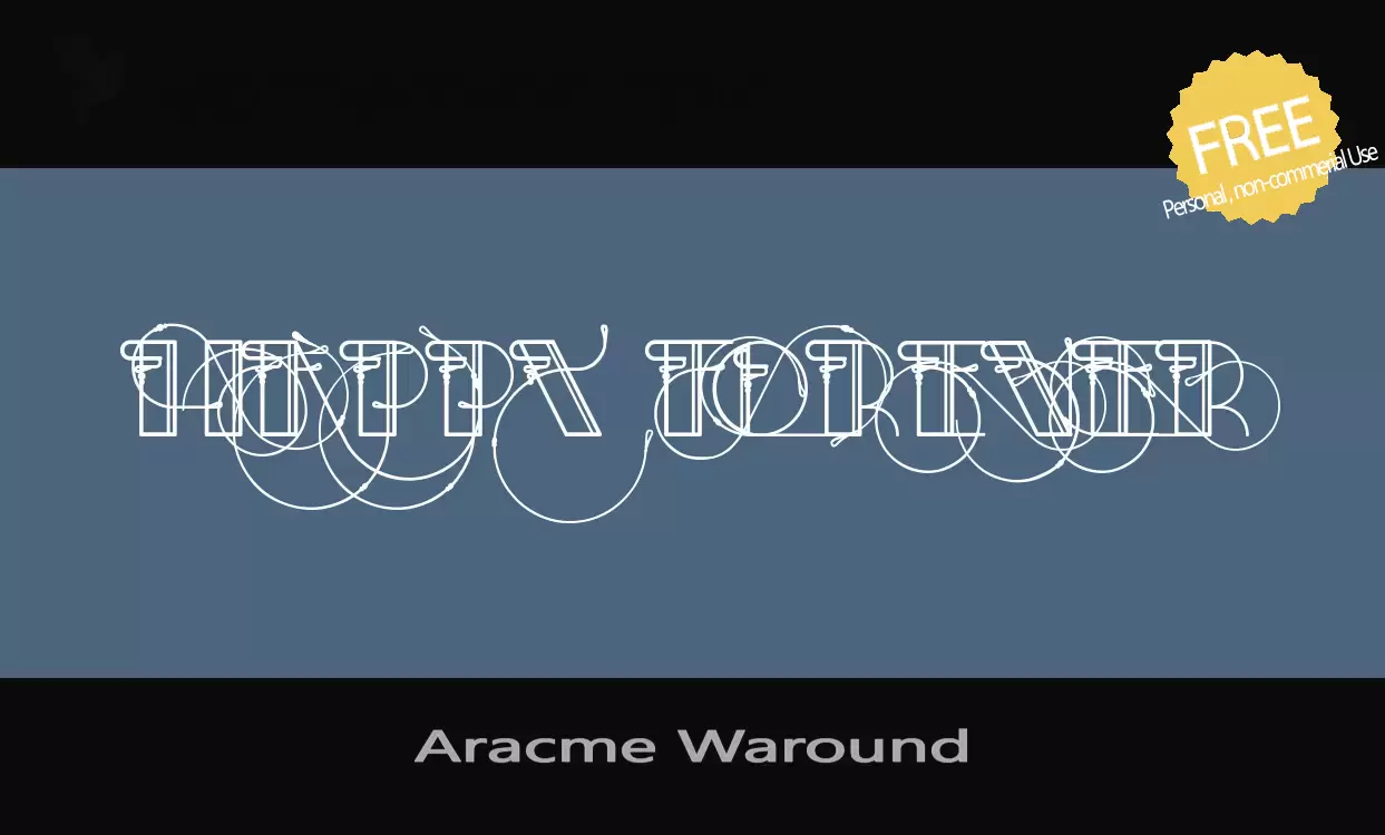 「Aracme-Waround」字体效果图