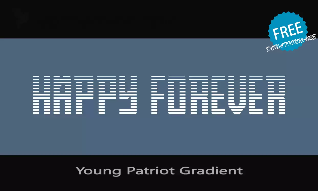「Young-Patriot-Gradient」字体效果图