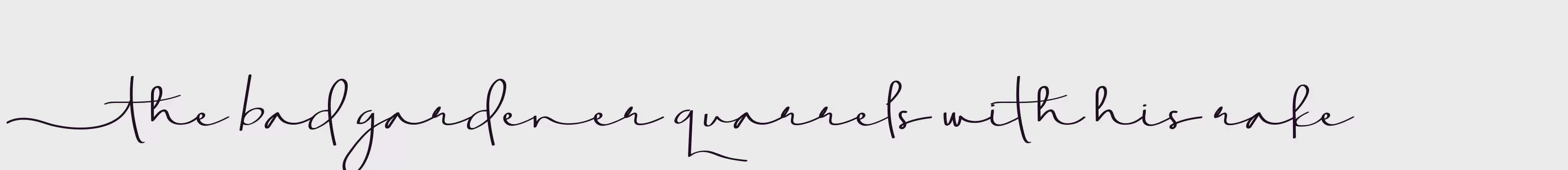 「AghnestademoSignature」字体效果图