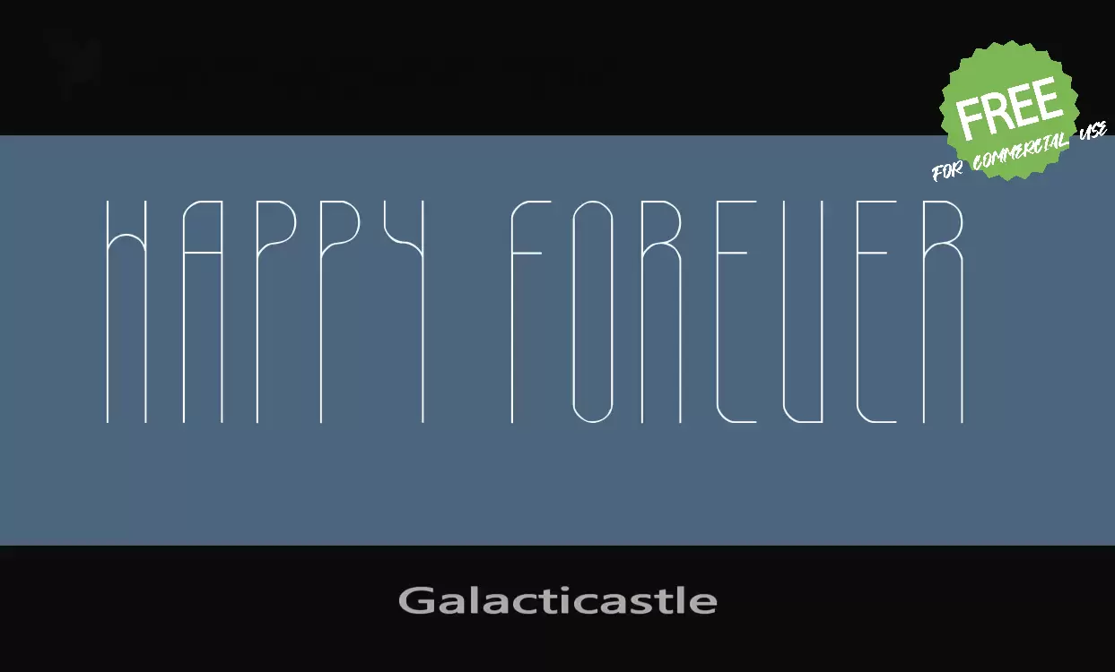 「Galacticastle」字体效果图