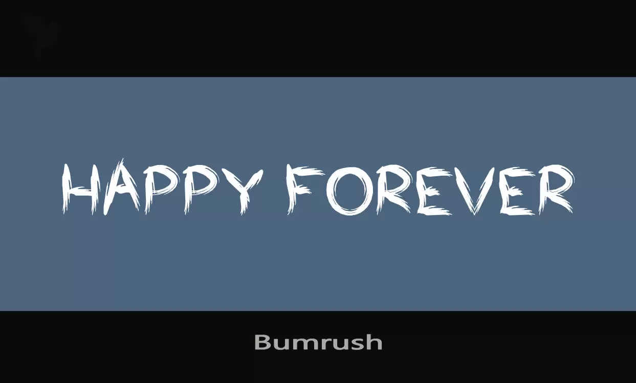 「Bumrush」字体效果图