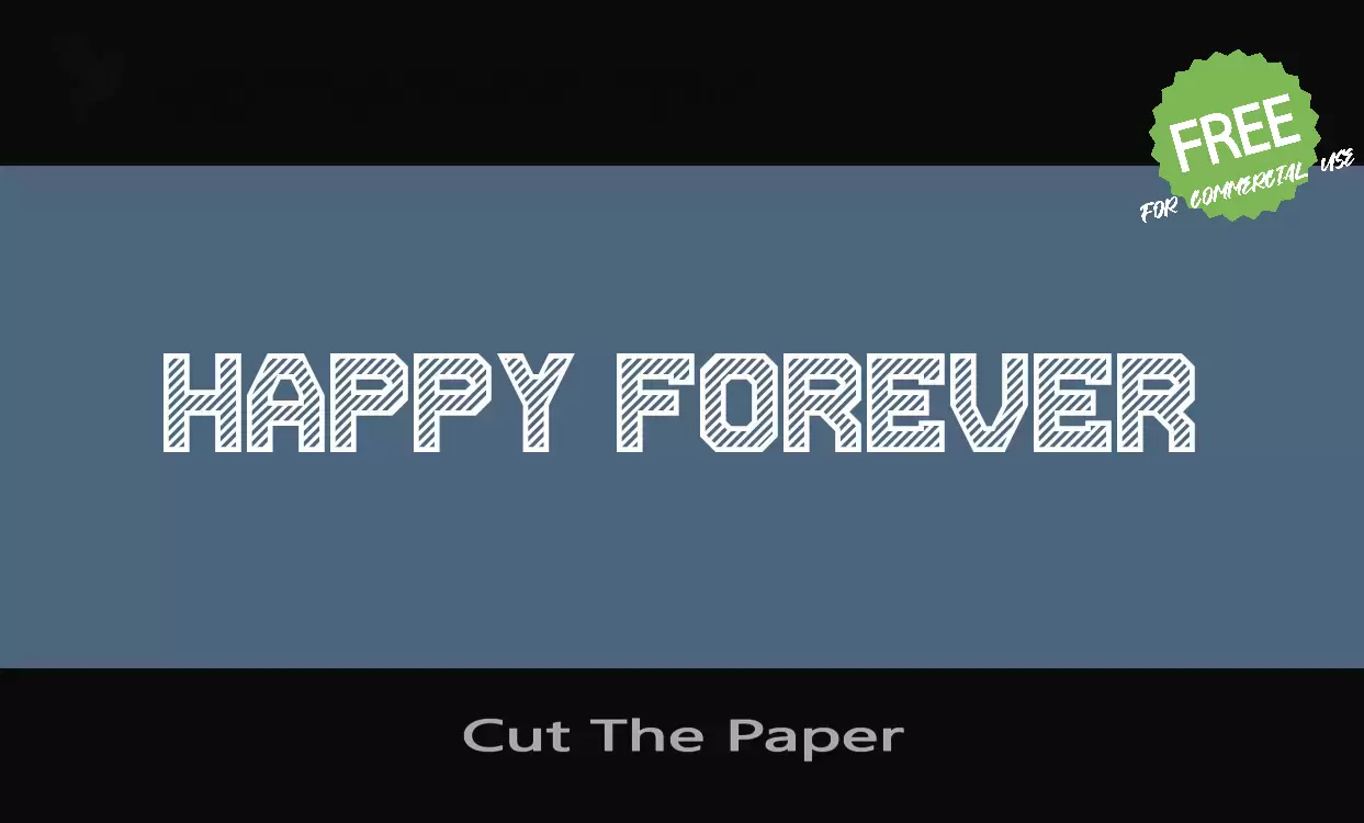 Font Sample of Cut-The-Paper
