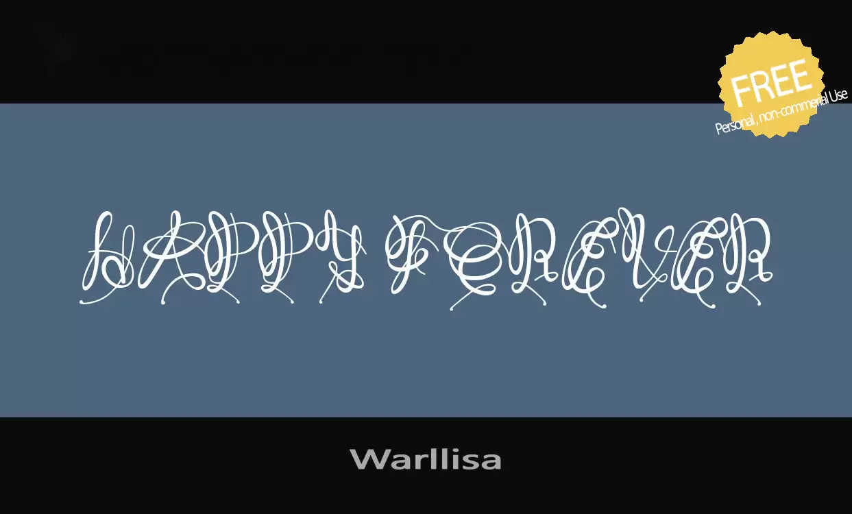 「Warllisa」字体效果图