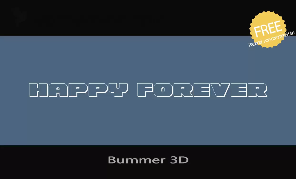 「Bummer-3D」字体效果图