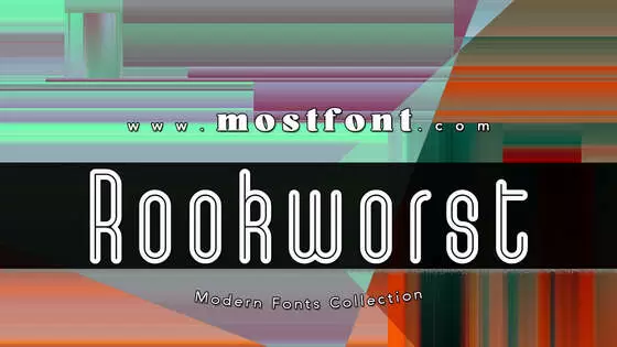 「Rookworst」字体排版图片