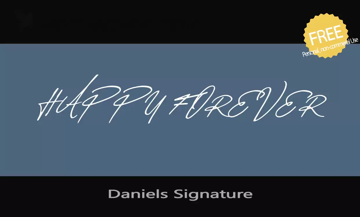 Font Sample of Daniels-Signature