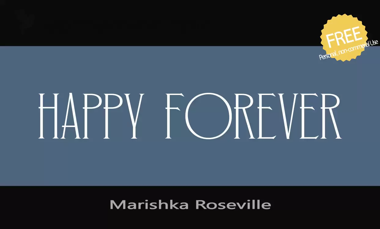 「Marishka-Roseville」字体效果图