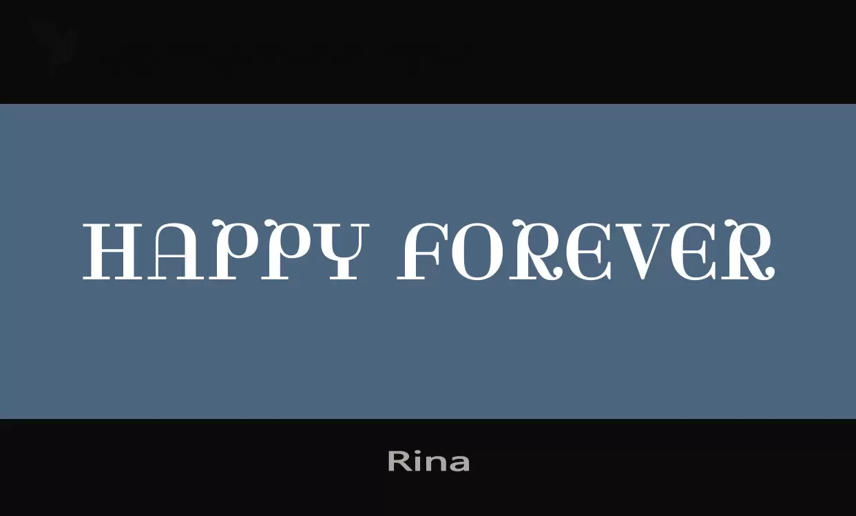 Font Sample of Rina