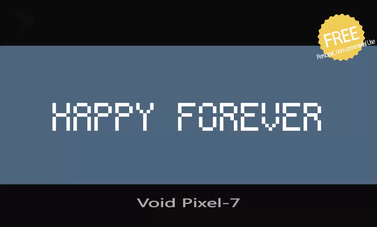 「Void-Pixel-7」字体效果图