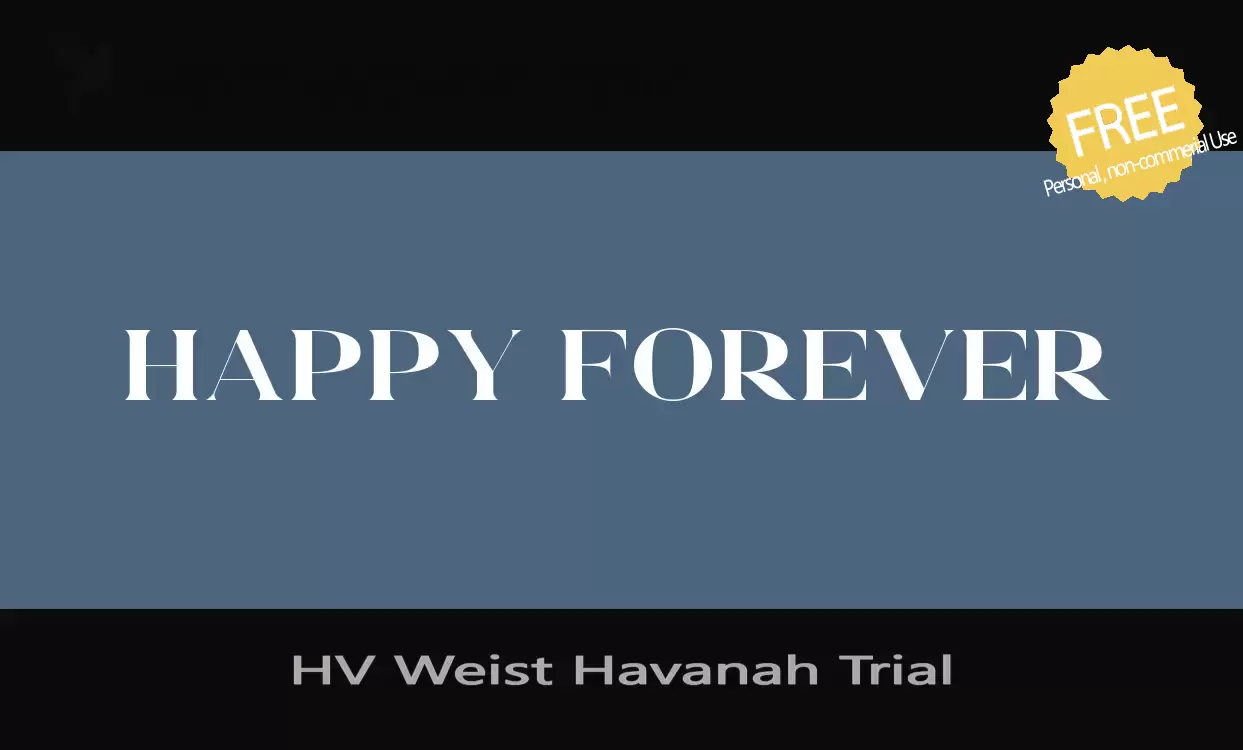 「HV-Weist-Havanah-Trial」字体效果图