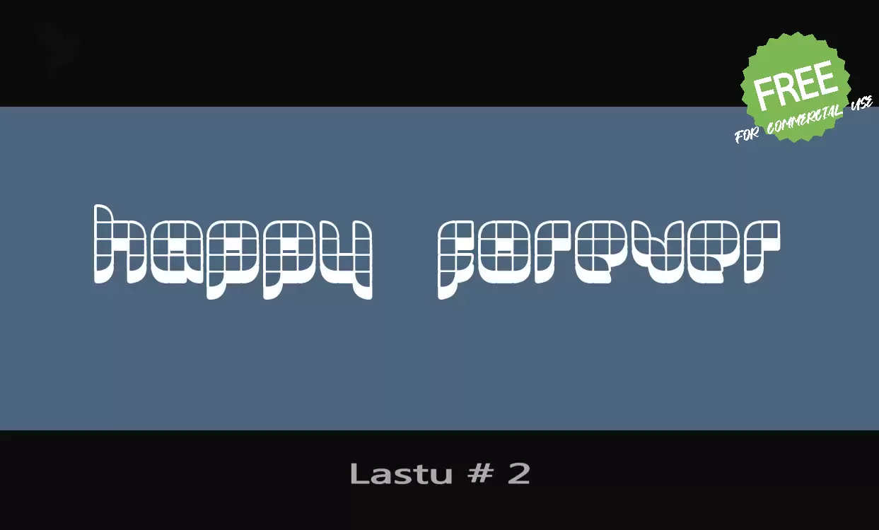 「Lastu-#-2」字体效果图