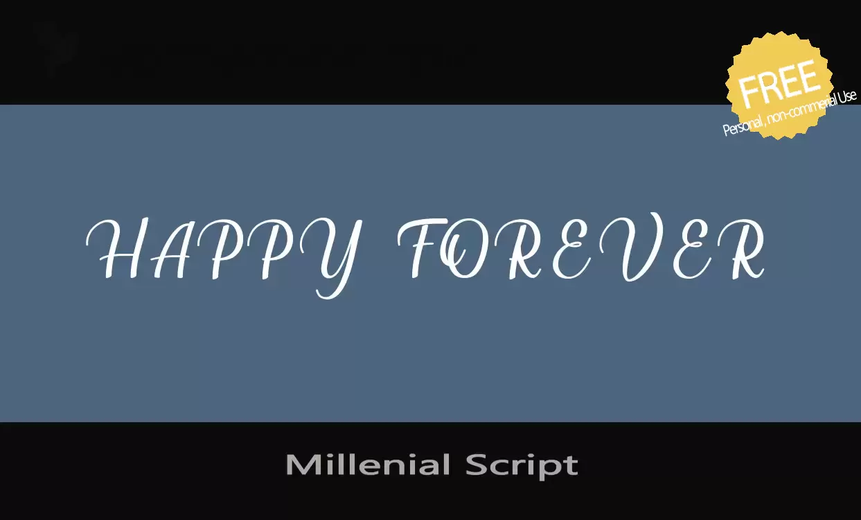 Font Sample of Millenial-Script