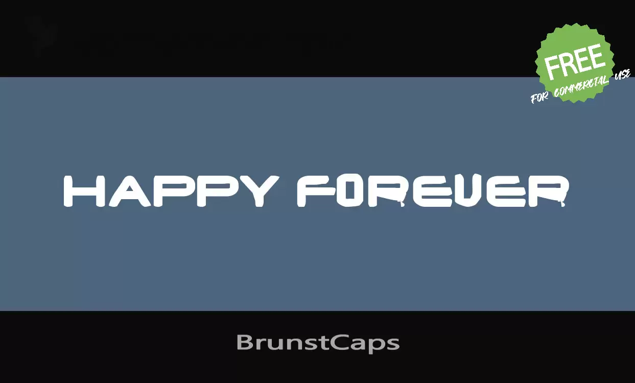 「BrunstCaps」字体效果图