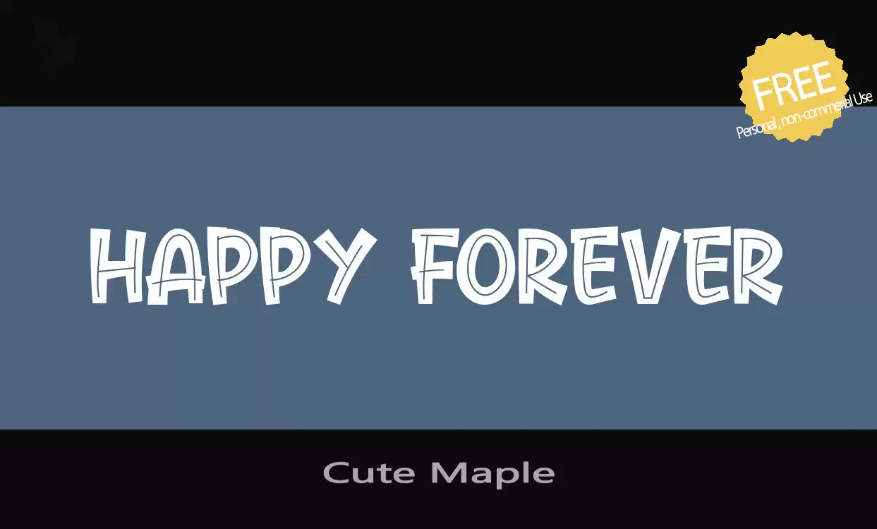 Font Sample of Cute-Maple