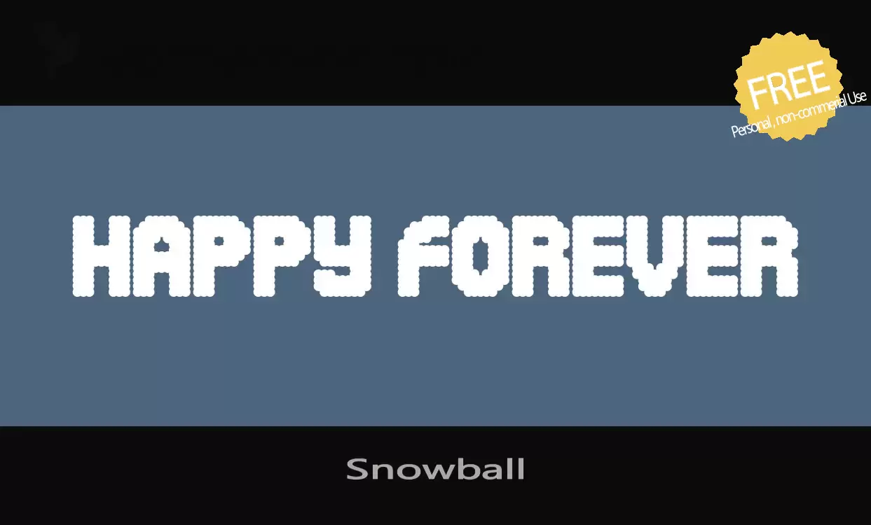 Font Sample of Snowball