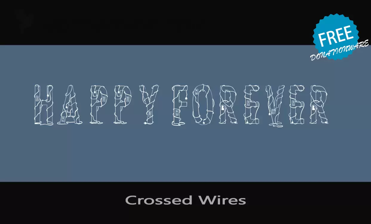 「Crossed-Wires」字体效果图