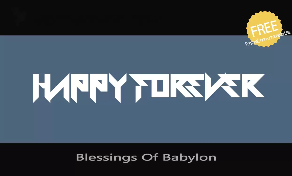 「Blessings-Of-Babylon」字体效果图