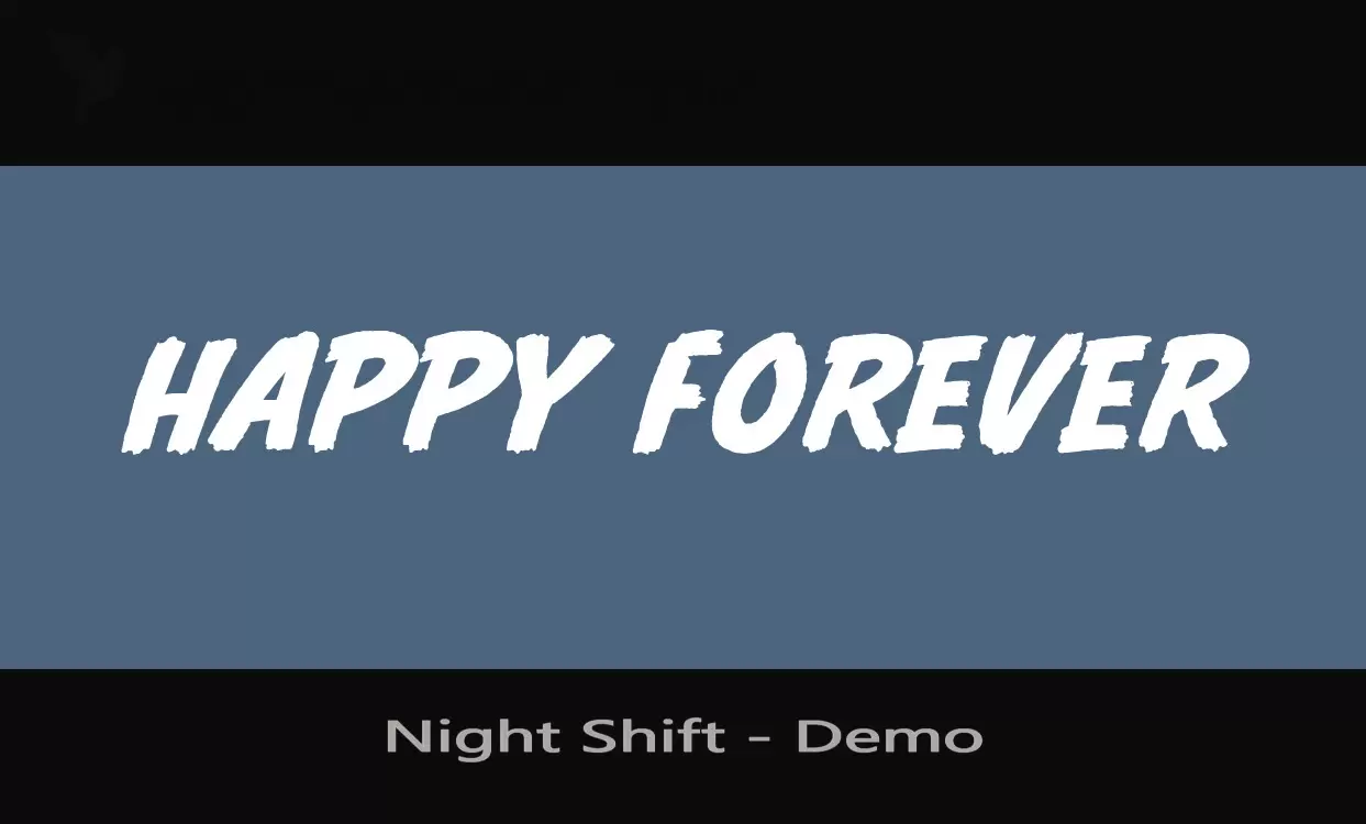 Font Sample of Night-Shift---Demo