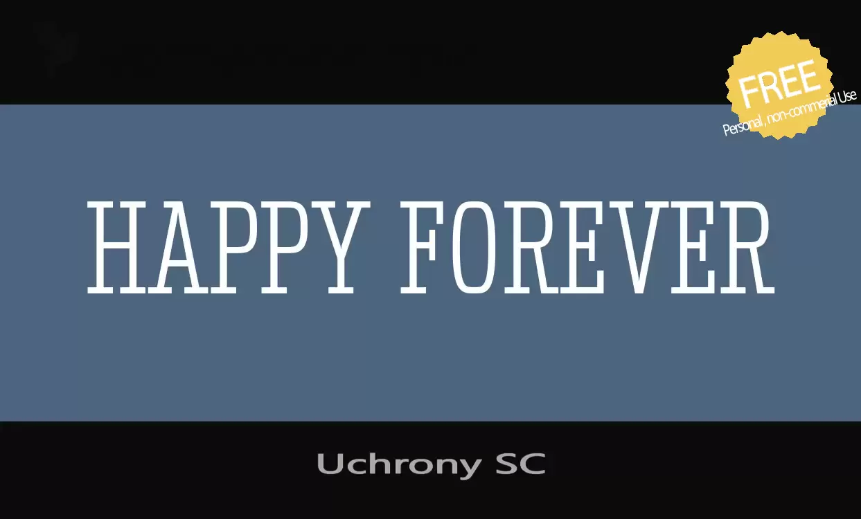 「Uchrony-SC」字体效果图