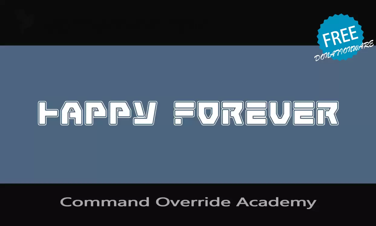 「Command-Override-Academy」字体效果图