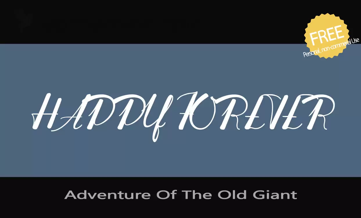 「Adventure-Of-The-Old-Giant」字体效果图