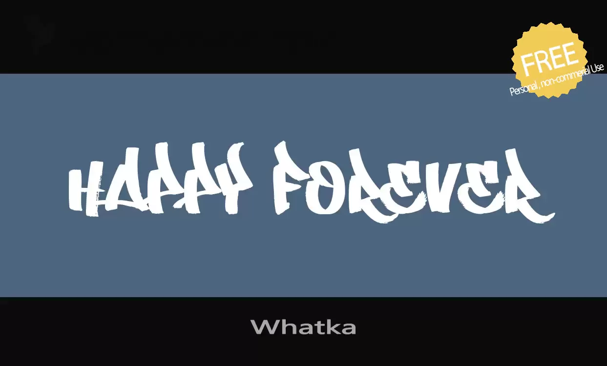 「Whatka」字体效果图