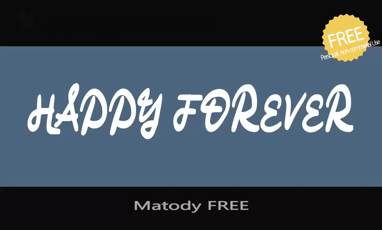 「Matody-FREE」字体效果图