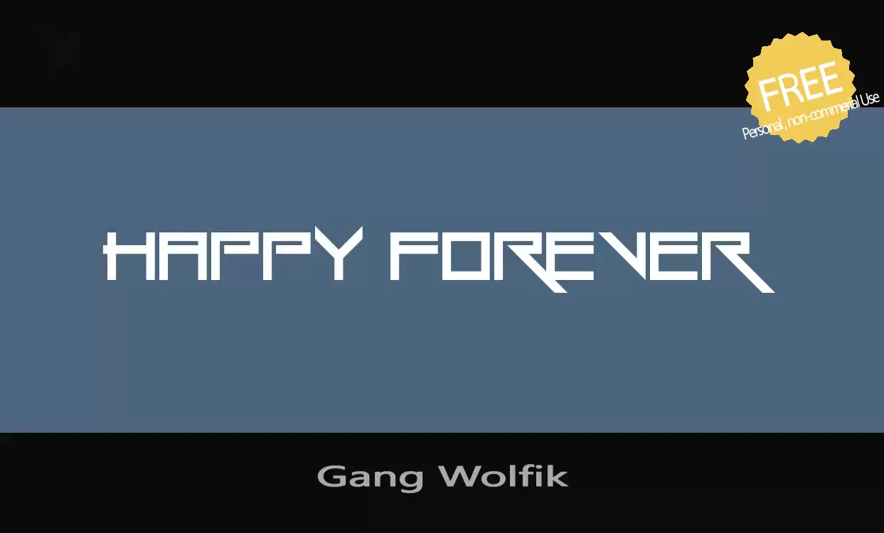 Font Sample of Gang-Wolfik