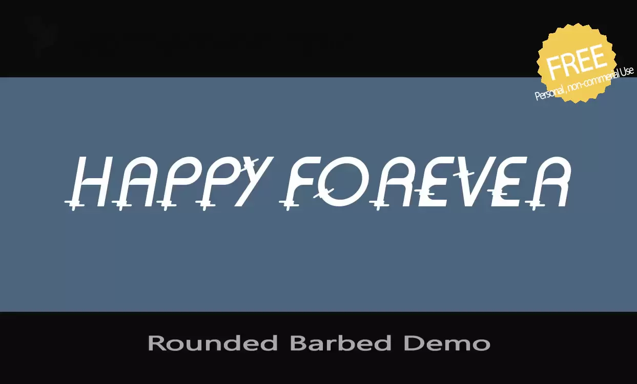 「Rounded-Barbed-Demo」字体效果图