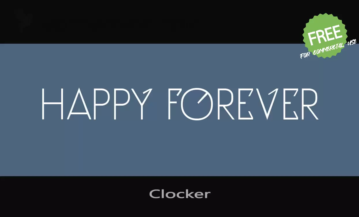 Font Sample of Clocker