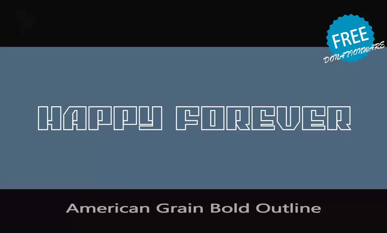 Sample of American-Grain-Bold-Outline