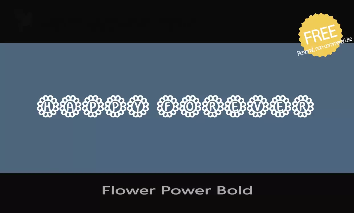 「Flower-Power-Bold」字体效果图