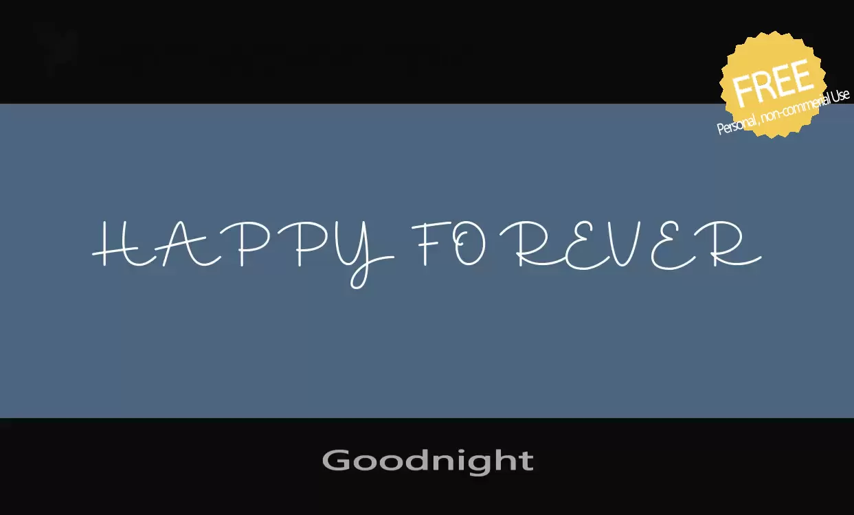 「Goodnight」字体效果图