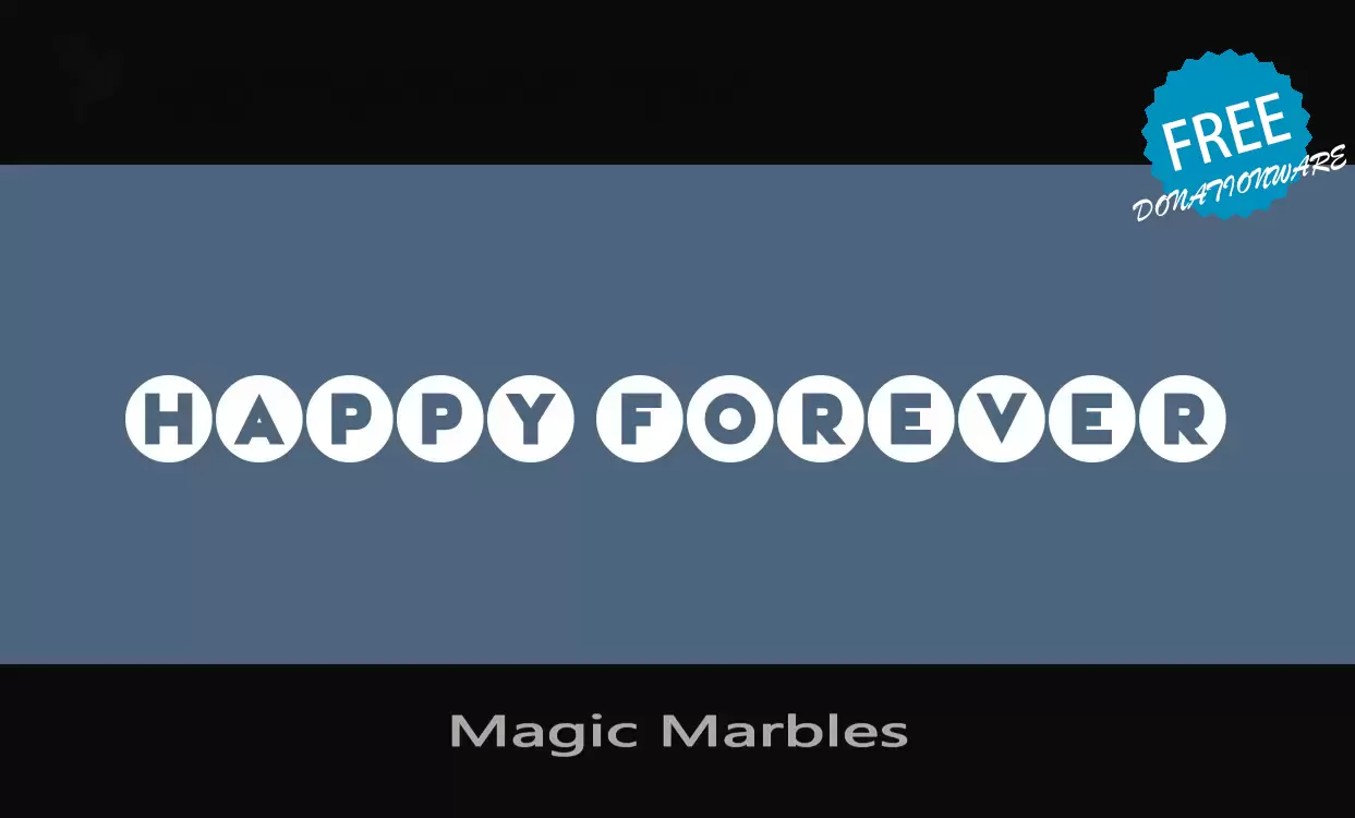 Font Sample of Magic-Marbles