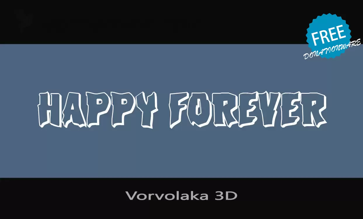 Font Sample of Vorvolaka-3D